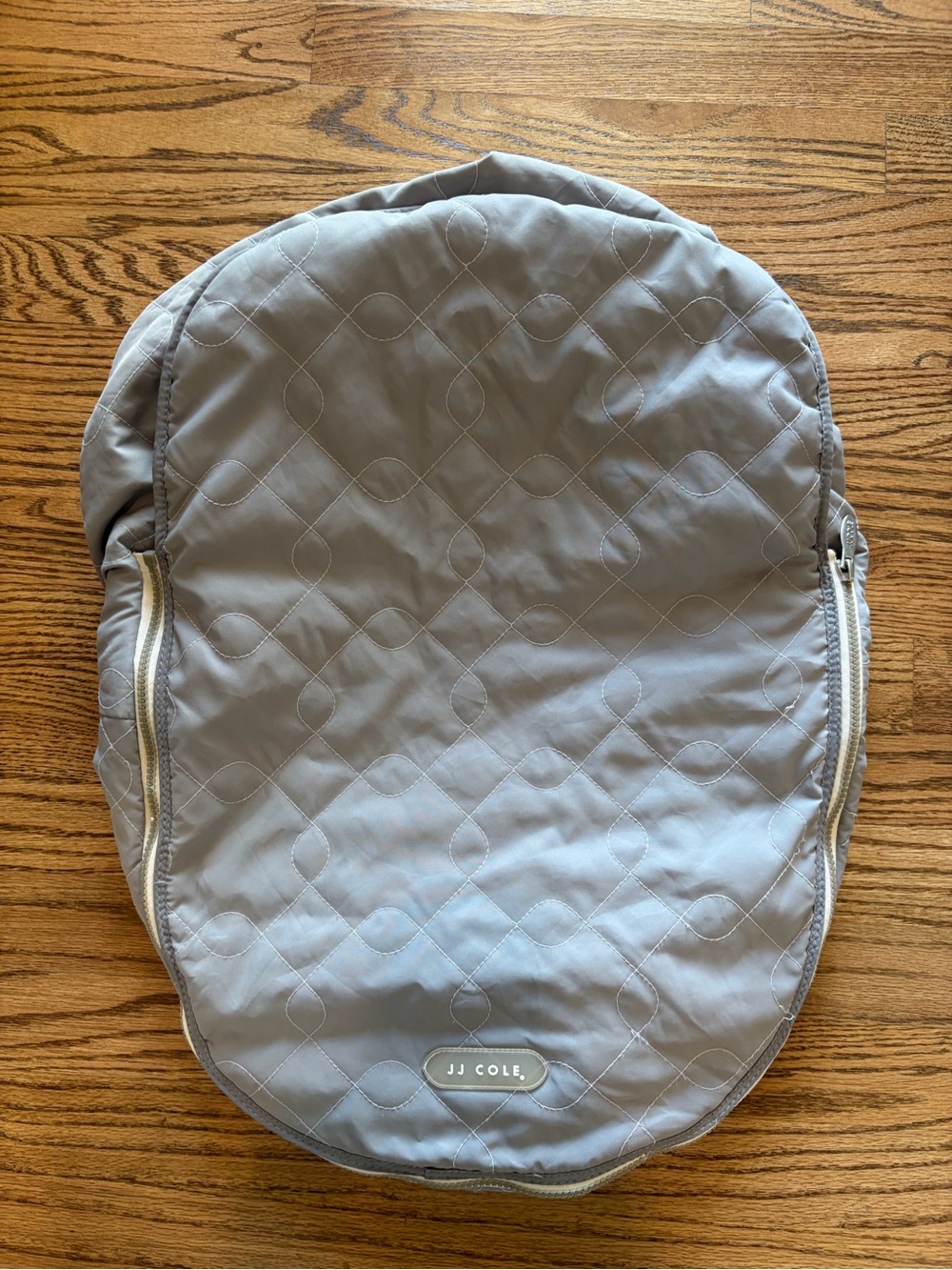JJ Cole Quilted Light Gray Car Seat Cover for Cold Weather